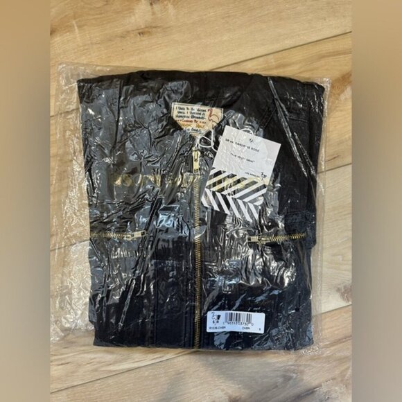 NWT - SANDRINE ROSE x FREE PEOPLE BLACK & GOLD JUMPSUIT- Size small - Picture 7 of 16